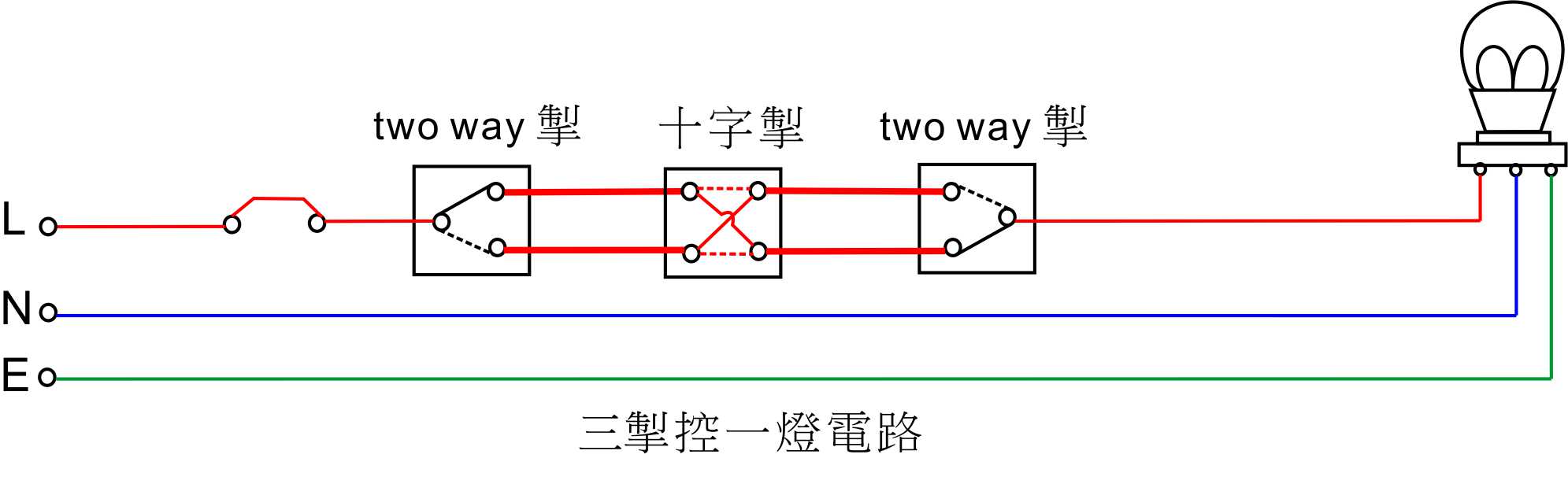 三掣一燈電路